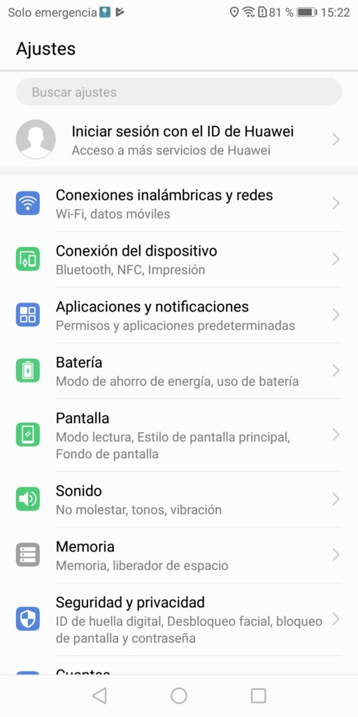 Huawei omision optimizacion bateria 1-Ajustes